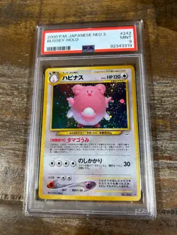 POKEMON 2000 Japanese Neo 3 BLISSEY Holo #242 PSA 9 Mint RARE - Image 1