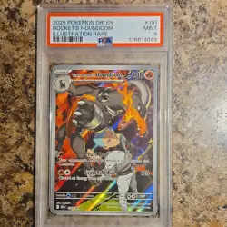 Pokemon Destined Rivals Team Rocket's Houndoom Illustration Rare Holo PSA 9 - Image 1