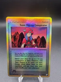 POKEMON TEAM AQUA CONSPIRATOR #82/95 REVERSE HOLO TEAM MAGMA VS TEAM AQUA LP/NM - Image 1
