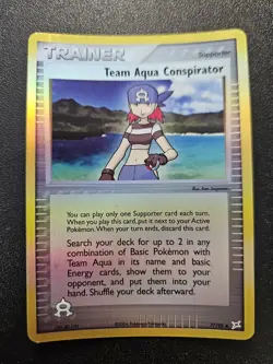 Pokemon Team Magma vs Team Aqua Team Aqua Conspirator Reverse Holo 77/95 EXC-NM - Image 2