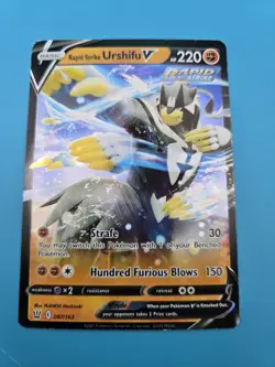 Pokemon TCG Rapid Strike Urshifu V 087/163 Battle Styles Ultra Rare LP - Image 1