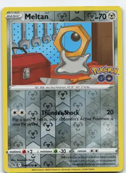 Meltan 045/078 Pokemon GO Common Reverse Holo MP Pokemon TCG - Image 1