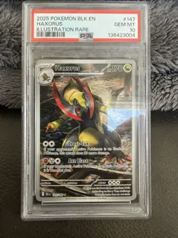 Pokemon TCG Haxorus Illustration Rare Black Bolt 147/086 PSA 10 - Image 1
