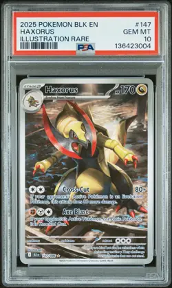 Pokemon TCG Haxorus Illustration Rare Black Bolt 147/086 PSA 10 - Image 2