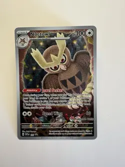 Pokemon Center Stamped Noctowl 141 Scarlet & Violet Promo - Image 1