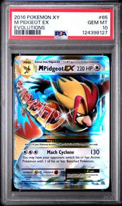 M Pidgeot Ex Pokemon Xy Evolutions 65 NM PSA 10 - Image 1
