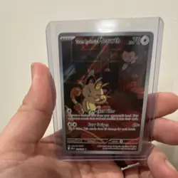 Pokemon TCG Team Rocket's Meowth 203/182 Sv10 Destined Rivals Rare Holo - Image 1