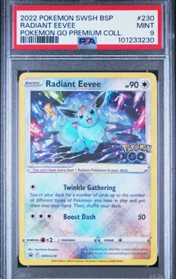 Pokemon 2022 SWSH Promo Radiant Eevee SWSH230 Holo PSA 9 Sword & Shield - Image 1