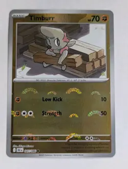 Timburr (Poke Ball Pattern) 047/086 Sv: Black Bolt Holo - Pokemon TCG - NM - Image 1