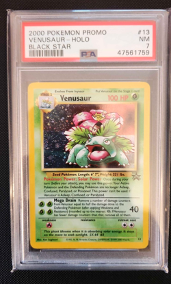2000 Pokemon Game Promo Black Star Venusaur Holo PSA 7 13/53 - Image 1