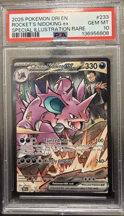 Rocket's Nidoking ex Pokemon Destined Rivals SIR 233/182 PSA 10 - Image 1
