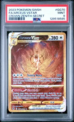 2023 POKEMON SWORD & SHIELD CROWN ZENITH SECRET FULL ART/ARCEUS VSTAR PSA 9 - Image 1