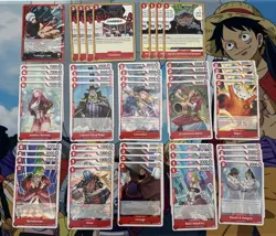 One Piece Trafalgar Law RED deck - OP14 - 70+ cards - Sleeved - NM - Image 2