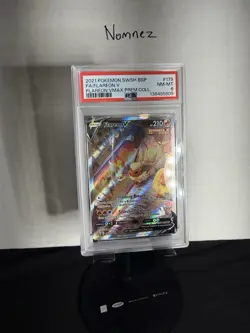 PSA 8 Flareon V SWSH179 Black Star Promo Full Art English Pokemon Card 2021 - Image 2