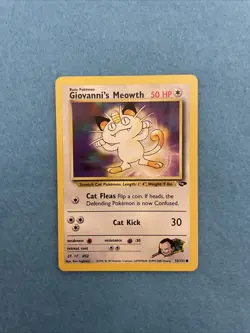 Pokemon TCG Giovanni's Meowth Gym Challenge Card 74/132 2000 English - Image 1