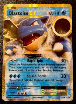 Blastoise EX 21/108 MP Full Art Ultra Rare XY Evolutions Pokemon Card! - Image 1