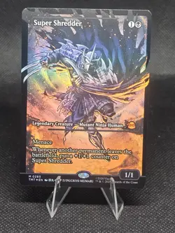 Super Shredder Borderless - M 0285 - MTG: TMNT- Foil (Showcase) - Image 1