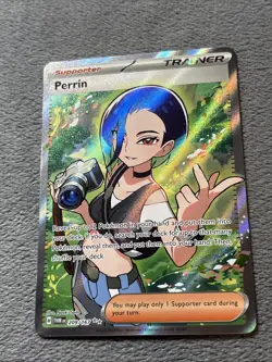 Perrin 209/167 Full Art Trainer Pokemon Card Holo Texture NM Twilight Masquerade - Image 2