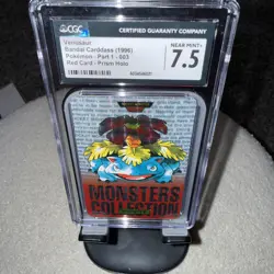 1996 Venusaur #003 Red Prism Carddass Vending Bandai Japanese Pokemon CGC 7.5 - Image 4