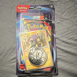 Pokemon TCG Raikou Foil Card Blister Pack Metallic Coin 2 Booster Packs - Image 1