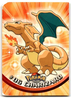 Charizard 1999 Topps Pokemon TV Animation 2nd Printing Black Logo #6 - DAMAGED - Image 1