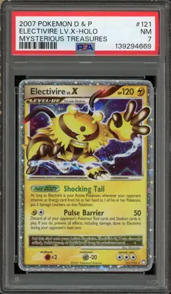 2007 Pokemon Diamond & Pearl Mysterious Treasures #121 Electivire Lv X PSA 7 NM - Image 1