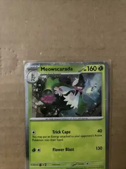 Pokemon TCG Meowscarada Scarlet & Violet Base Set 015/198 Reverse Holo Promo - Image 2