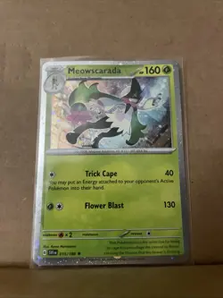 Pokemon TCG Meowscarada Scarlet & Violet Base Set 015/198 Reverse Holo Promo - Image 3
