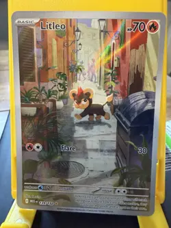 Pokemon TCG Litleo 139/132 Me01: Mega Evolution Illustration Rare Holo HP 70 - Image 1