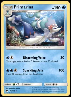 Pokemon - Primarina #41/149 - SM Base Set Rare - Image 1