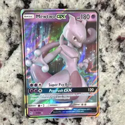 Pokemon Mewtwo GX 31/68 Hidden Fates Ultra Rare Full Art Holo 180 HP Psychic - Image 1