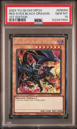 2024 YU-GI-OH! MP24-25TH ANV TIN: DUELING MIRRORS RED-EYES BLACK DRAGON PSA 10 - Image 1
