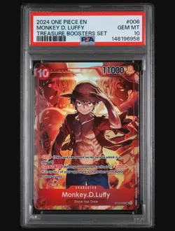 ONE PIECE TREASURE BOOSTERS PROMO ST10-006 MONKEY D. LUFFY PSA 10 ENGLISH - Image 1