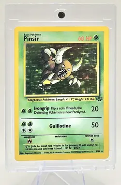 Pokemon TCG Pinsir Holo Rare Card Jungle Unlimited Vintage 9/64 - Image 3