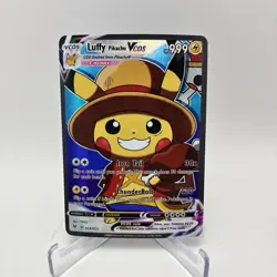 Pikachu Luffy VCos Holo Fan Art Card – Pokemon - Image 1