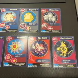 1999 Pokemon Movie Mewtwo Strikes Back PokeTrivia Cards Burger King - 9 cards🔥 - Image 3