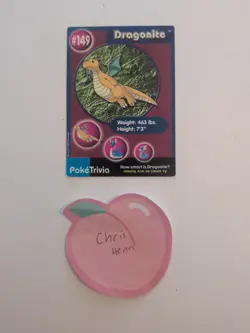 PokeTrivia Card #149 DRAGONITE, 1999 Burger King Promo, Pokemon Movie NM - Image 1