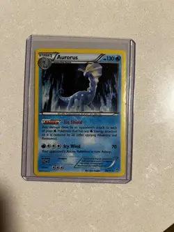 Pokemon Aurorus Rare Reverse Holo Stage 1 Card XY Furious Fists 26/111 130 HP - Image 1