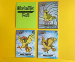 PIDGEY PIDGEO PIDGEOTTO Evolution Pokemon ART Cards 1997 “SHINY” Set NM 3 PC SET - Image 2