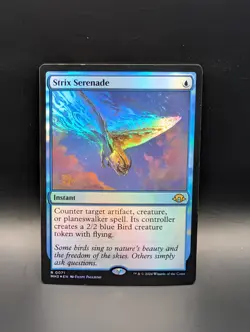 MTG - Strix Serenade - FOIL PRE-RELEASE STAMP - Instant - MH3 #71 - Rare - Image 1