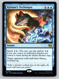 MTG Kitsune's Technique Normal R Teenage Mutant Ninja Turtles TMT 42 NM Magic - Image 1