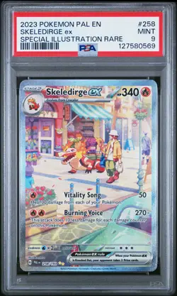 2023 POKEMON PAL EN-PALDEA EVOLVED SPECIAL ILLUSTRATION RARE SKELEDIRGE EX PSA 9 - Image 1
