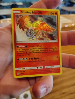 Pokemon TCG Shining Ho-Oh SM70 Holo Shining Legends ETB Promo - Image 1