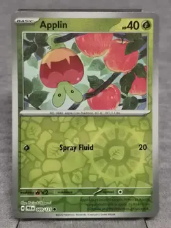 Applin Pokemon TCG Prismatic Evolutions 9/131 Common Reverse Holo - Image 1