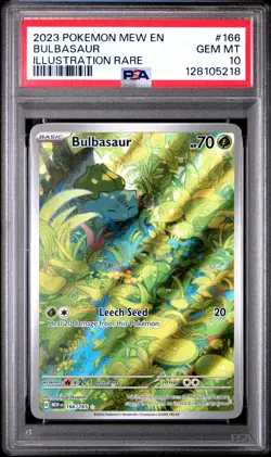 2023 POKEMON MEW EN-151 ILLUSTRATION RARE #166 BULBASAUR PSA 10 - Image 1