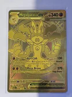 2025 Pokemon Mega Evolution Lucario ex #188/132 Hyper Rare PLUS BONUS - Image 3