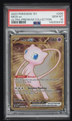 Pokemon 2023 Mew ex 205 Gold Metal 151 Ultra Premium Collection GEM MINT PSA 10 - Image 1
