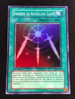 Yugioh Swords of Revealing Light LOB-101 1ST SUPER Asian English (NM/VLP) - Image 1