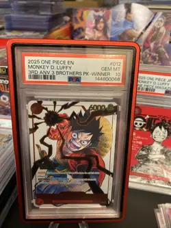2025 ONE PIECE 3RD ANV TOURNAMENT 3 BROTHERS PACK WINNER MONKEY D. LUFFY PSA 10 - Image 2