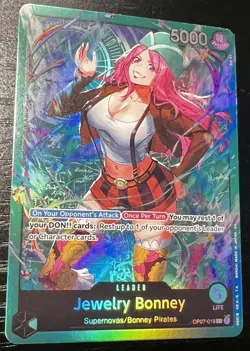 One Piece TCG OP07-019 [Leader] (Bonney) 500 Years in the Future (OP07) NM Foil - Image 1
